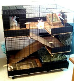homemade indoor rabbit cages